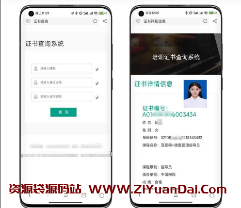TP开发证书查询系统源码 支持自适应多端-资源袋源码分享站