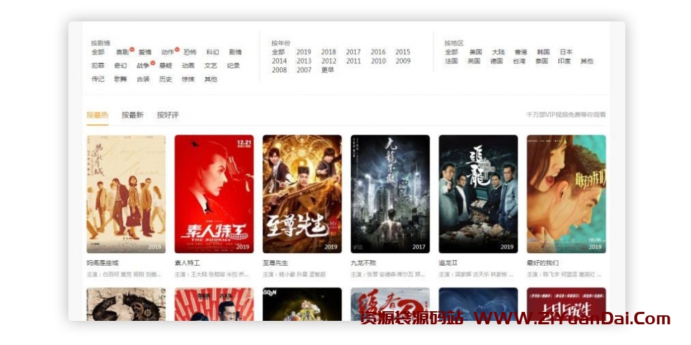 最新版微链影院V5.2内置4套模板-免采集+后台管理+会员系统-资源袋源码分享站