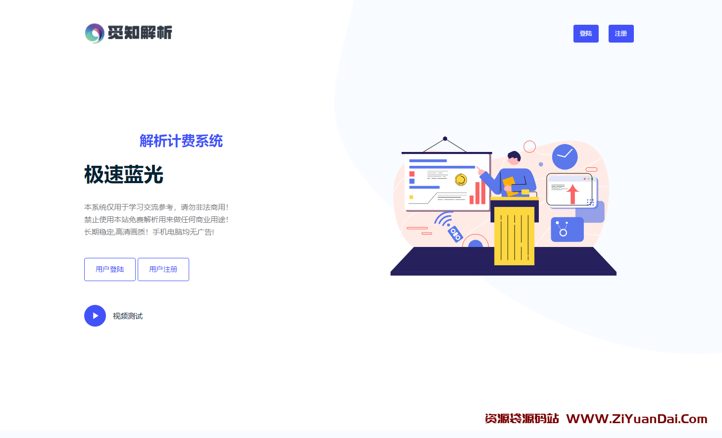 扶风解析系统/视频解析计费系统/视频智能解析-资源袋源码分享站